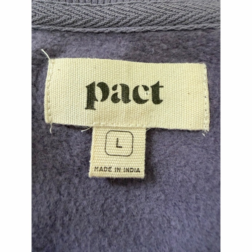 Pact Moonlight Graphic Crewneck Sweatshirt Purple 100% Organic Cotton Size Large - Picture 2 of 4